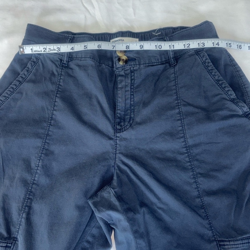 Blue Cargo Pants with Stretchy Fabric and Modern Fit - Picture 6 of 8